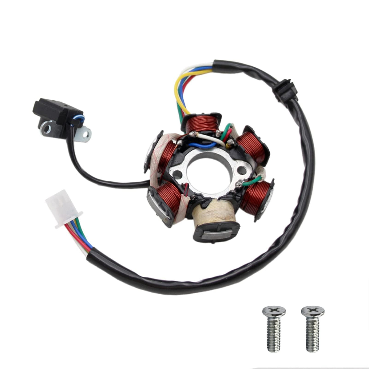 PRO BAT stator front assembly showing coils and mounting face for easy replacement