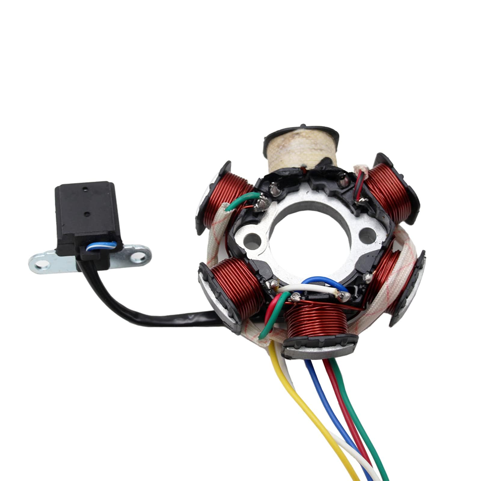 PRO BAT stator next to a coin to show scale and confirm overall diameter