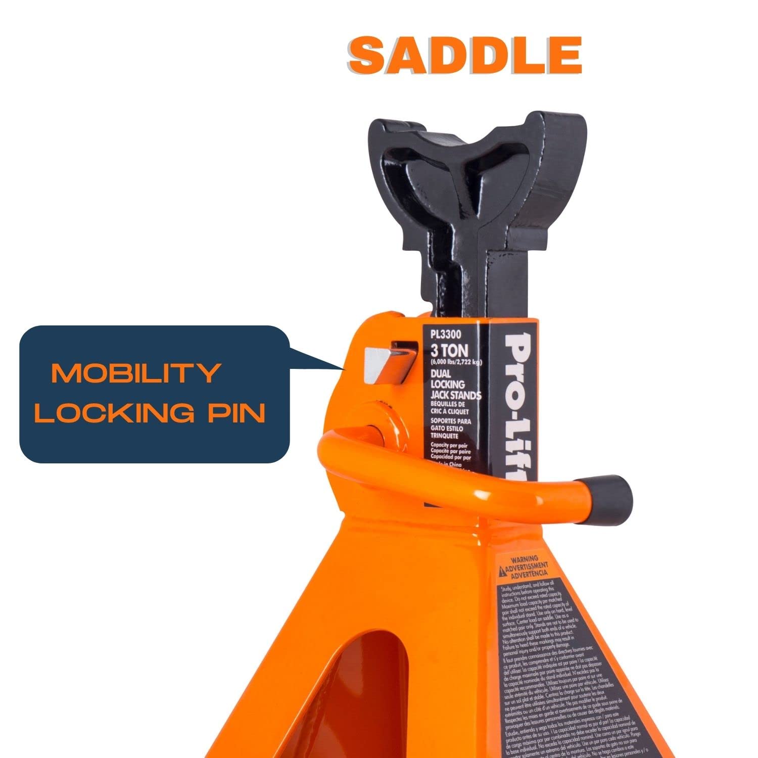 Pro-LifT PL3300 wide pyramid base showing steady load distribution
