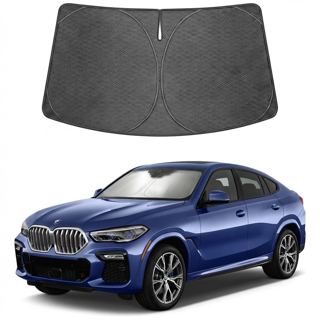 Proadsy installed on BMW X6 windshield provides full privacy and cooling benefit