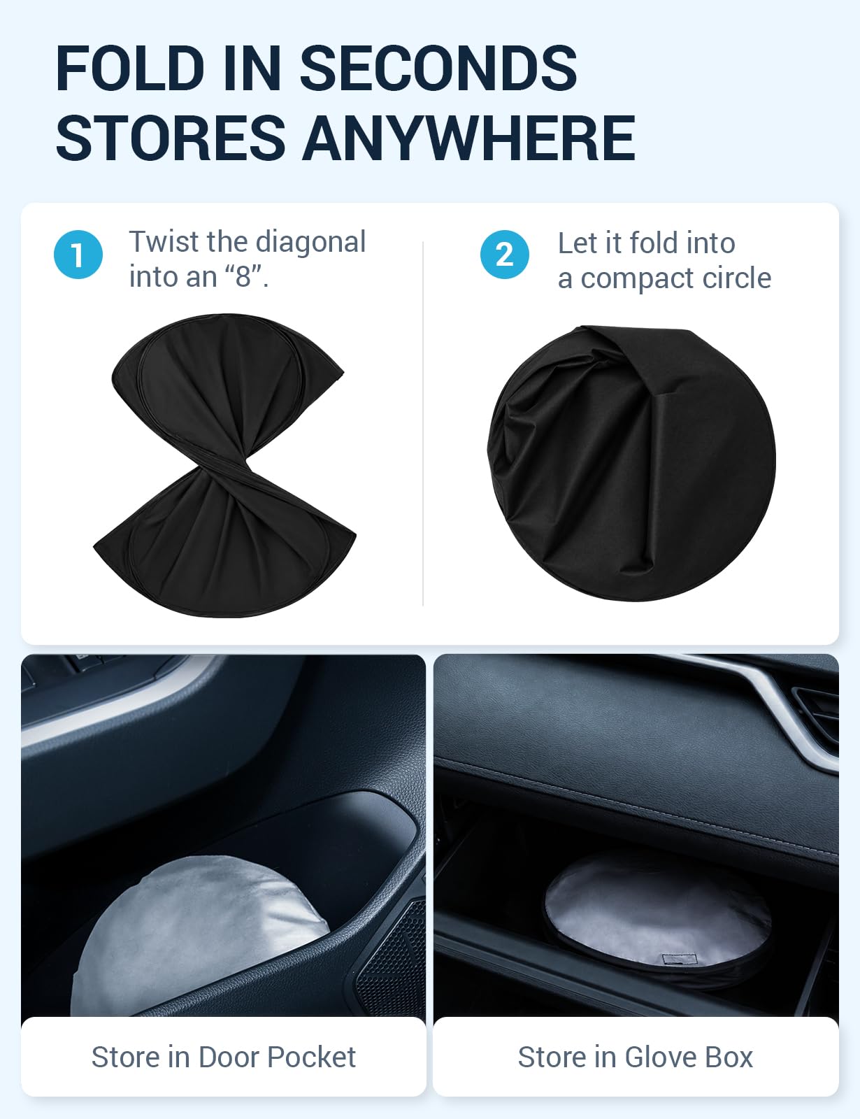 Proadsy folded compact storage fitting easily in a door pocket