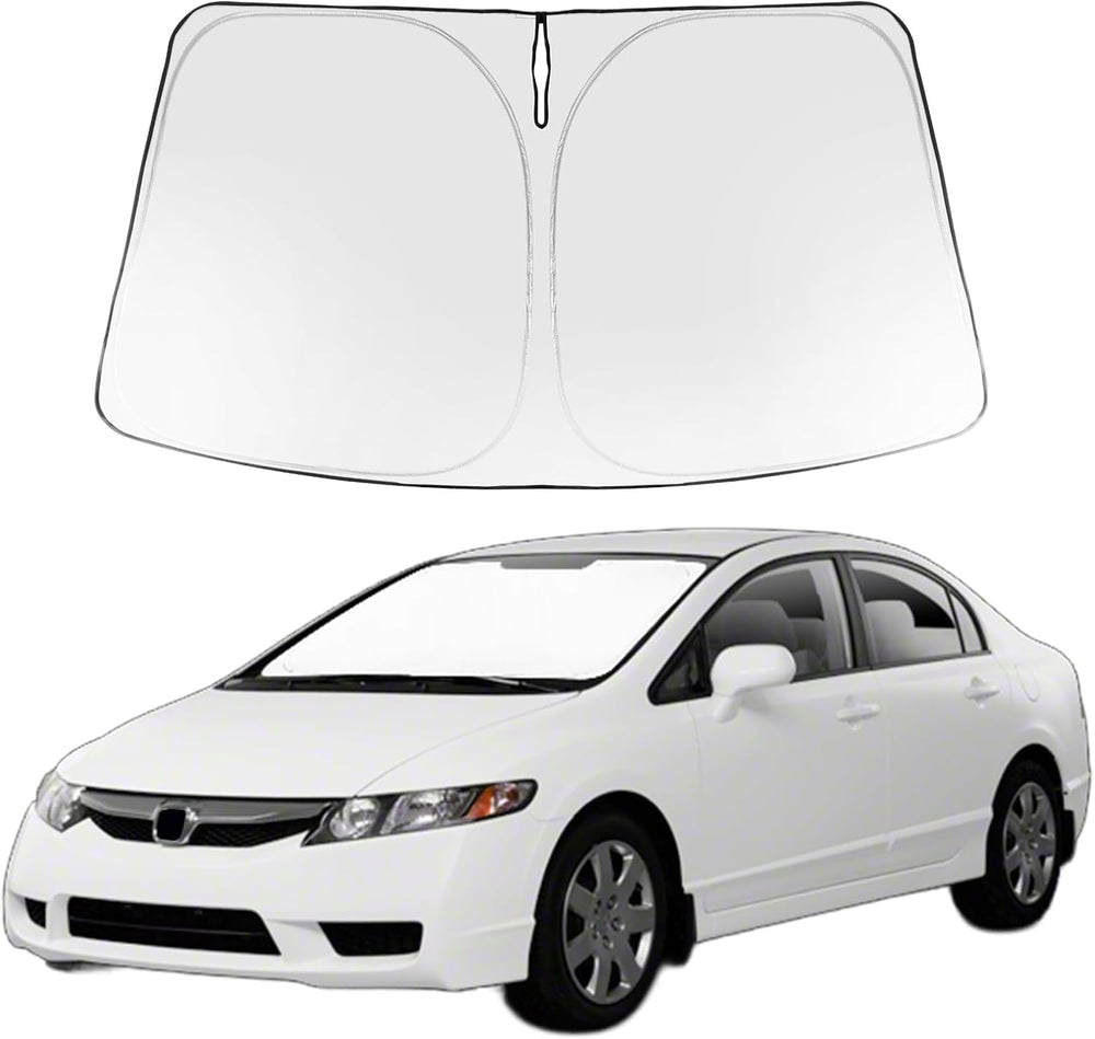 Proadsy front view showing custom-cut Civic fit and easy placement benefit