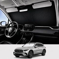 Proadsy front view on GLC windshield showing full coverage benefit