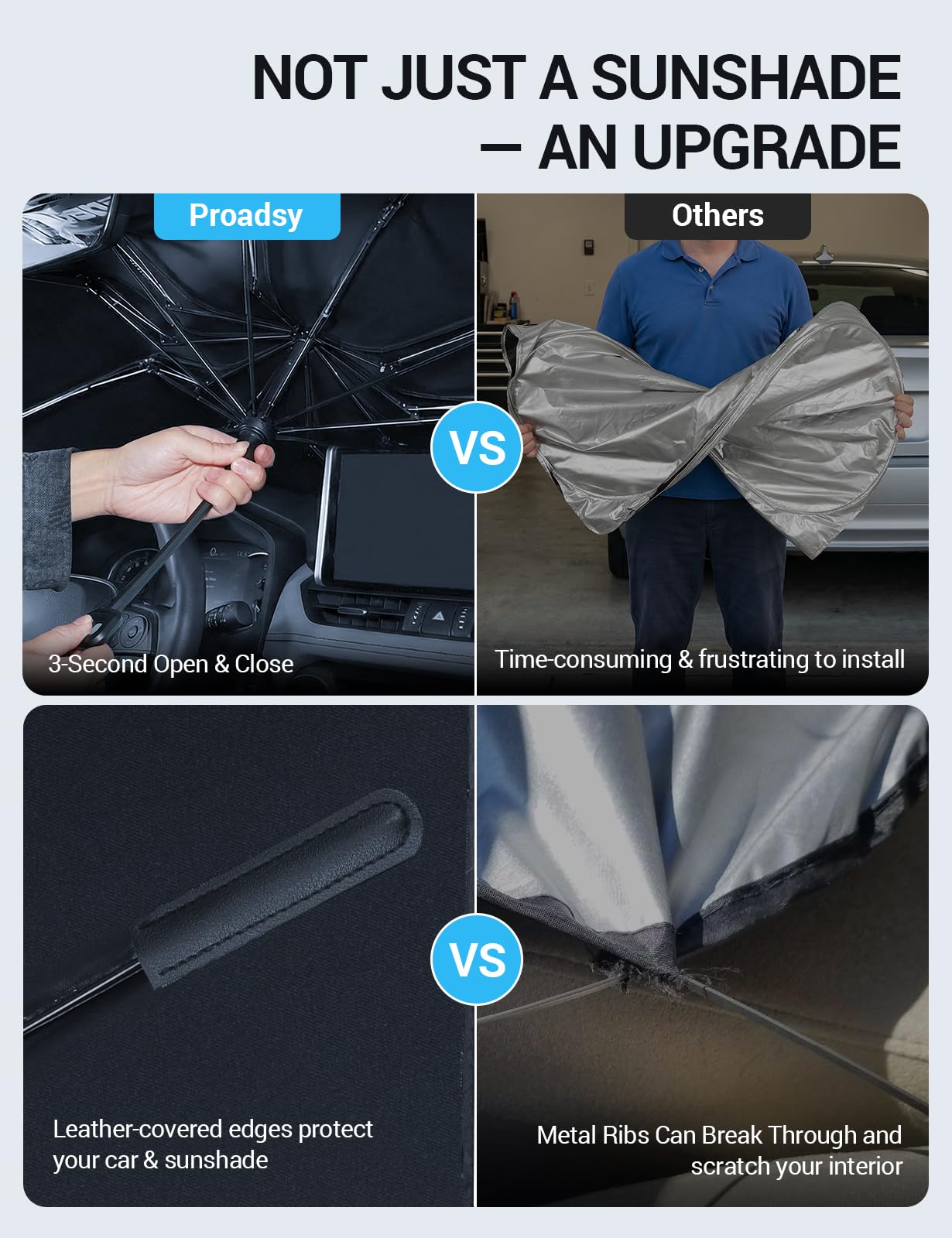 Proadsy mirror cutout detail aligned to rearview base for perfect fit