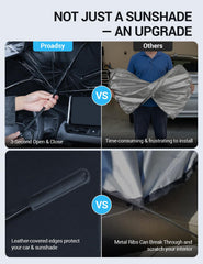 Proadsy side profile on windshield demonstrating precise fit and no gaps