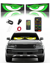 Probapro front view of slim LED windshield sign showing bold devil eyes benefit visibility