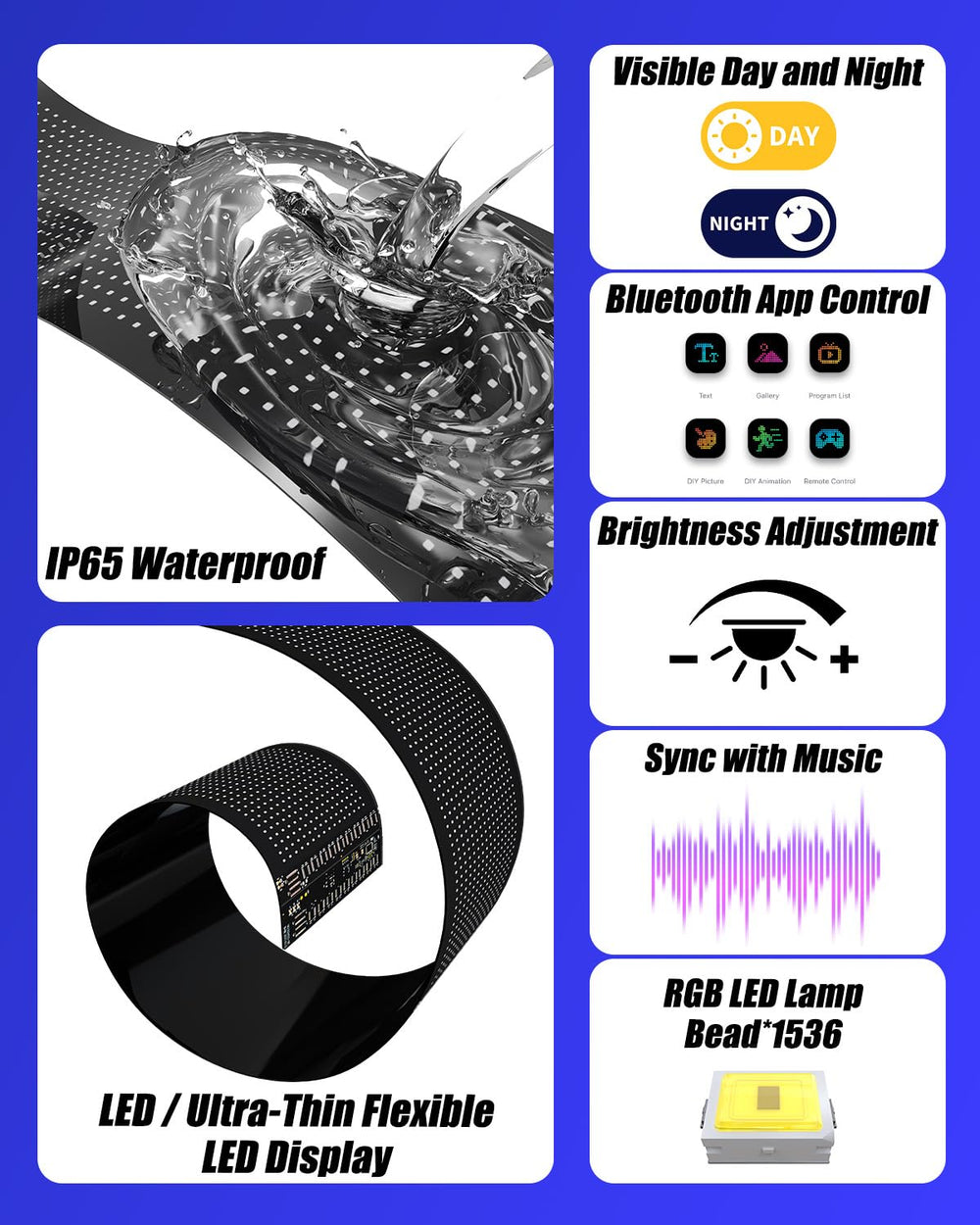 Probapro night display of animated devil eyes showcasing high visibility and drama