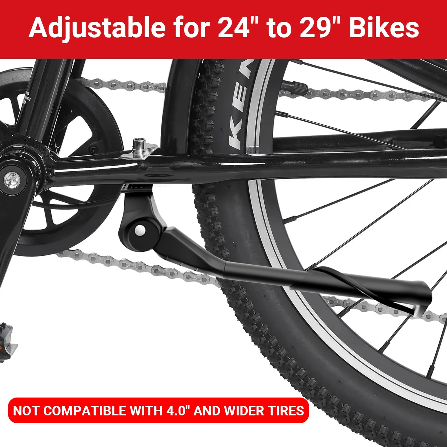 Probox kickstand mounted on mountain bike offers secure parking outdoors