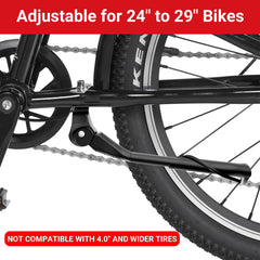 Probox kickstand mounted on mountain bike offers secure parking outdoors