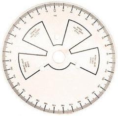 ProForm 9-inch degree wheel front view showing clear markings for precise timing