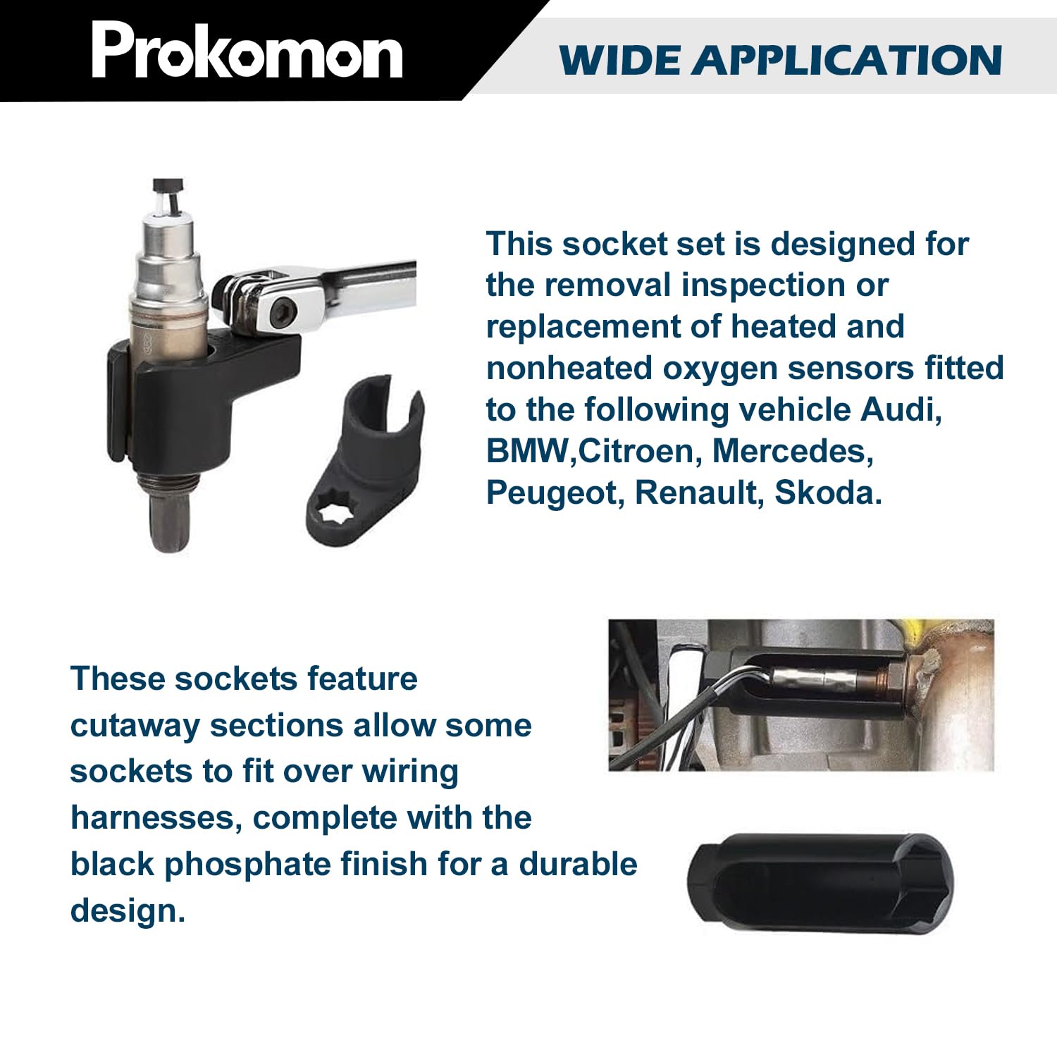Prokomon 6-point head detail gripping sensor hex to prevent rounding