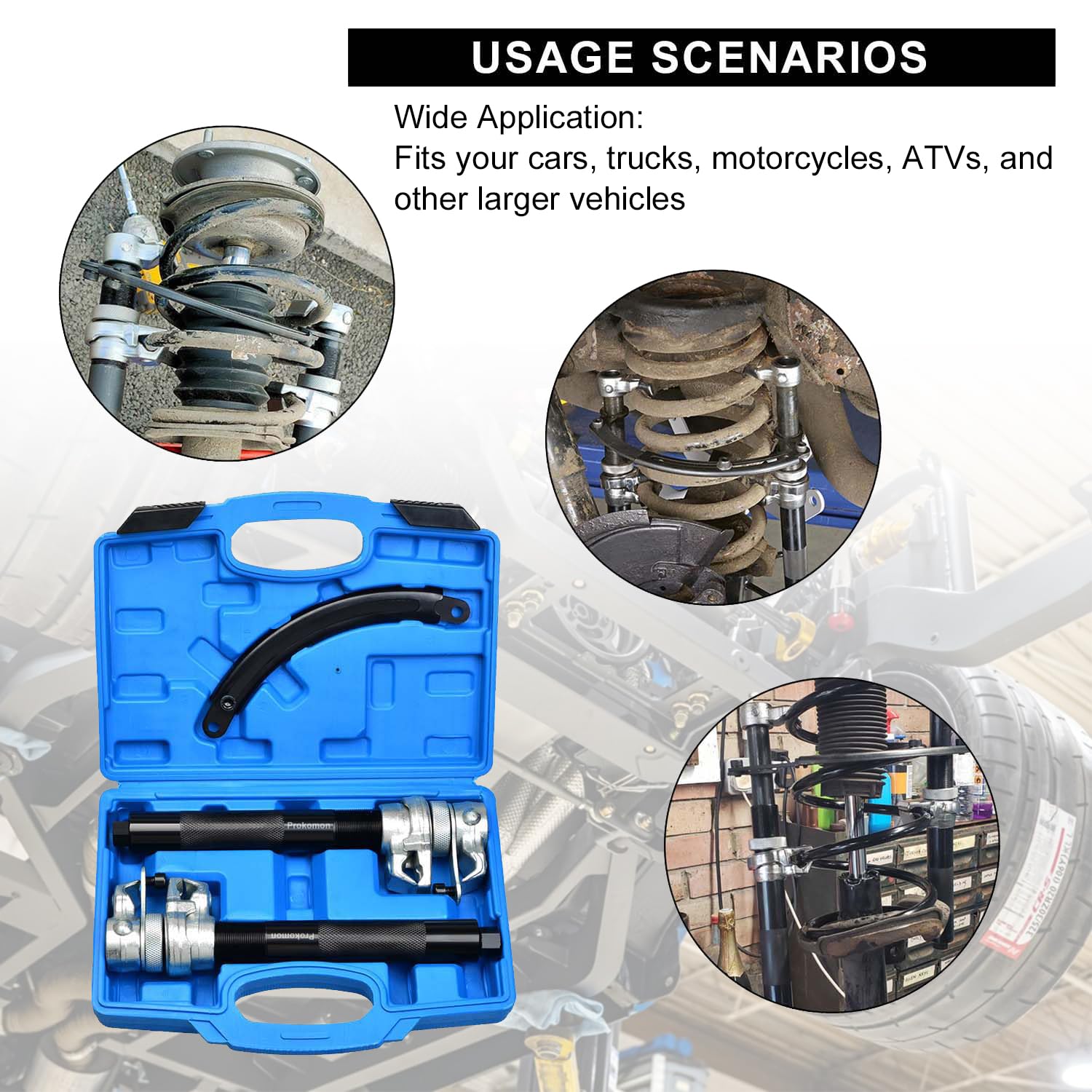 Prokomon carrying case open with organized components for transport