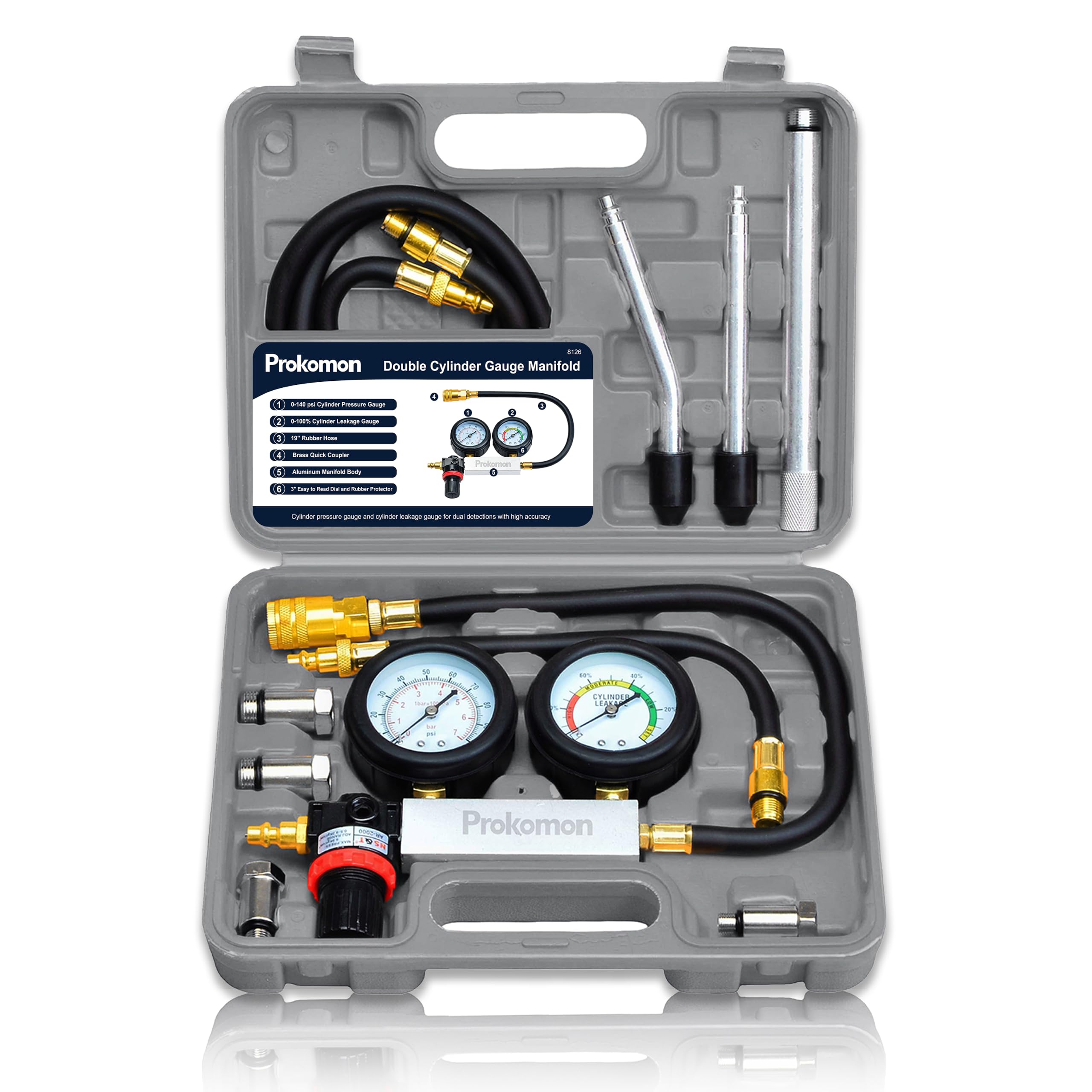 Prokomon front view manifold showing controls and compact layout for easy diagnostics