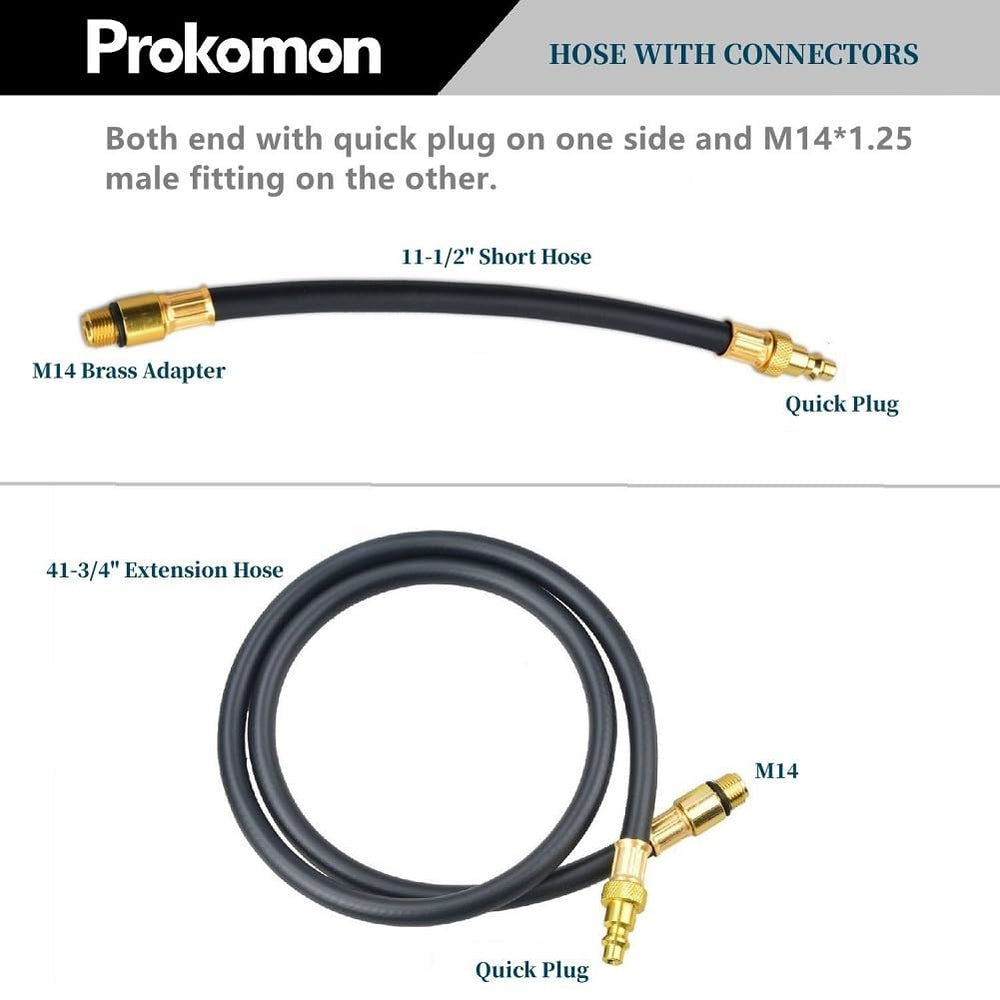 Prokomon tester connected to an engine spark plug showing practical leakdown testing use