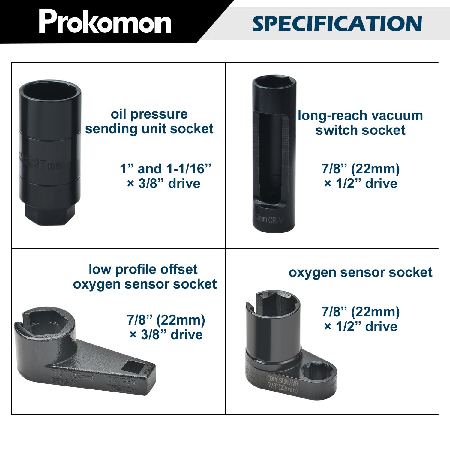 Prokomon being used to remove oxygen sensor in tight engine bay, saves time