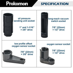 Prokomon being used to remove oxygen sensor in tight engine bay, saves time