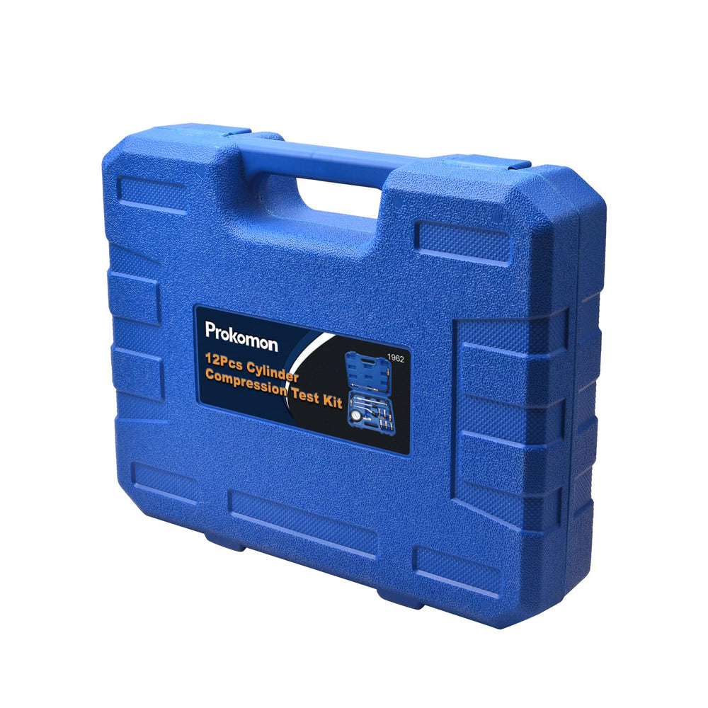 Prokomon kit in use on motorcycle cylinder for fast on-vehicle diagnostics
