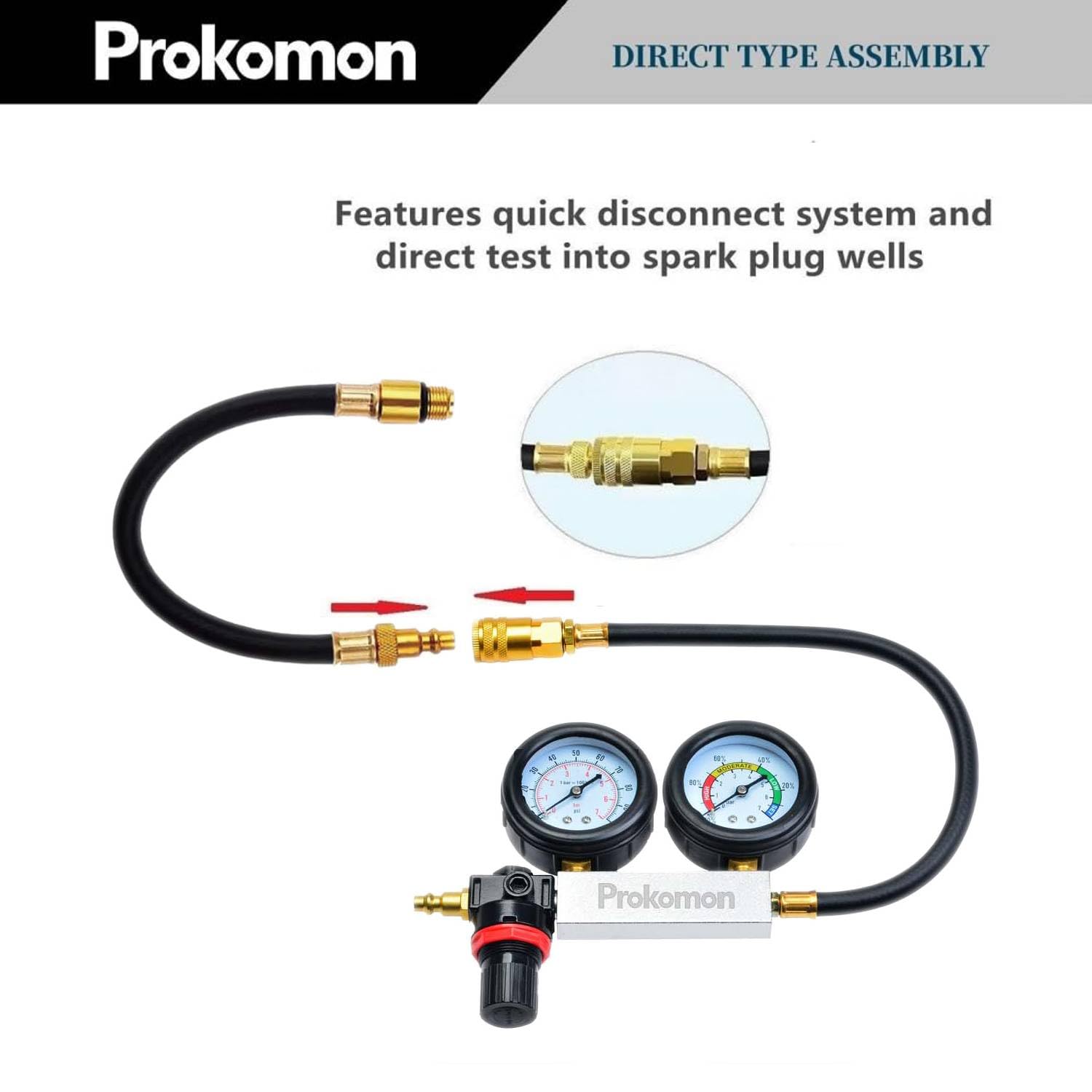 Prokomon M14 extension rod detail highlighting reach advantage for recessed spark plugs