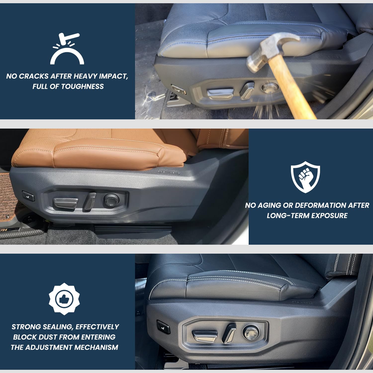 Prosentuo replacement panel installed on seat demonstrating seamless integration