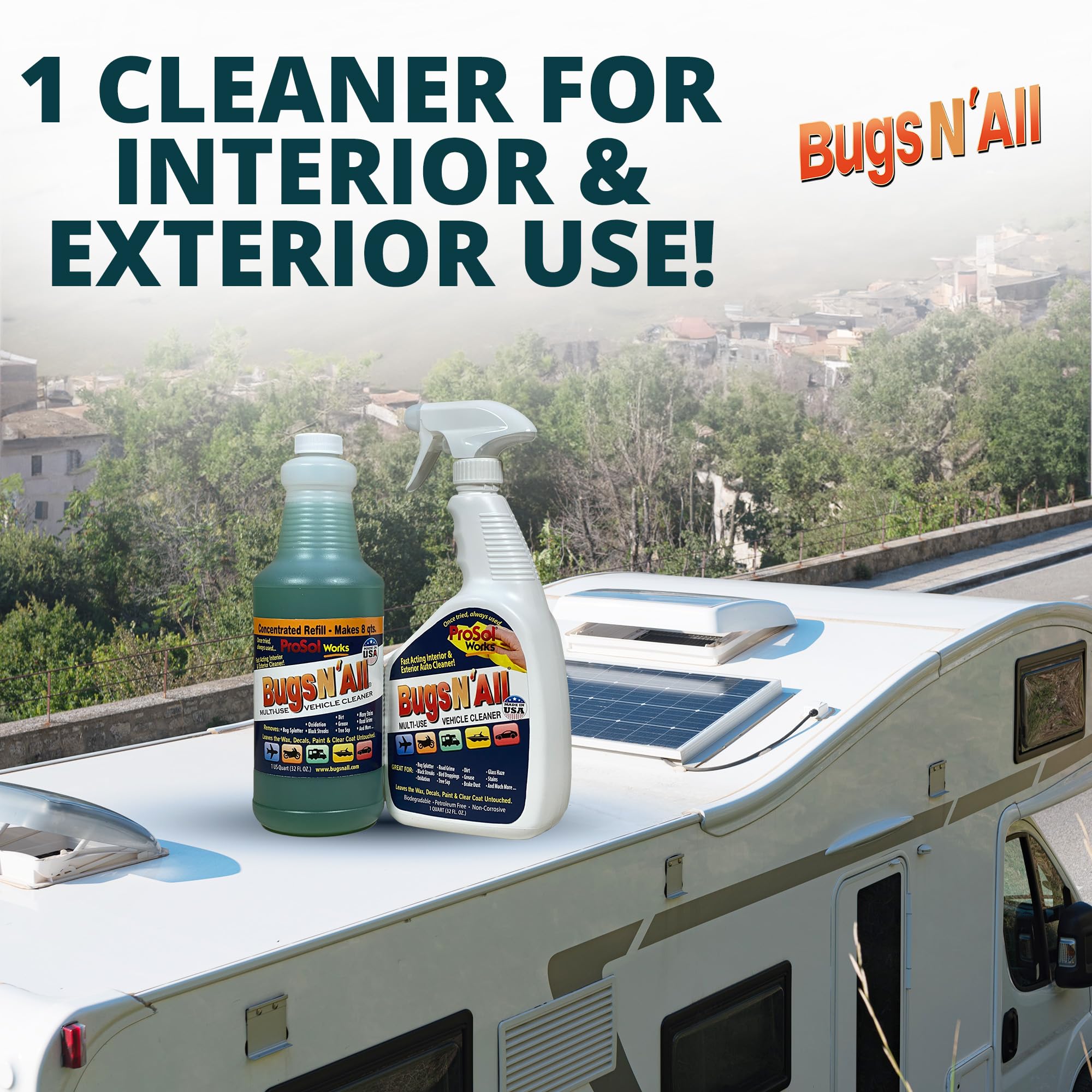 PROSOL WORKS used on chrome trim to restore shine and remove tar