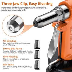 Proster five nosepiece sizes displayed for correct rivet diameter selection benefit
