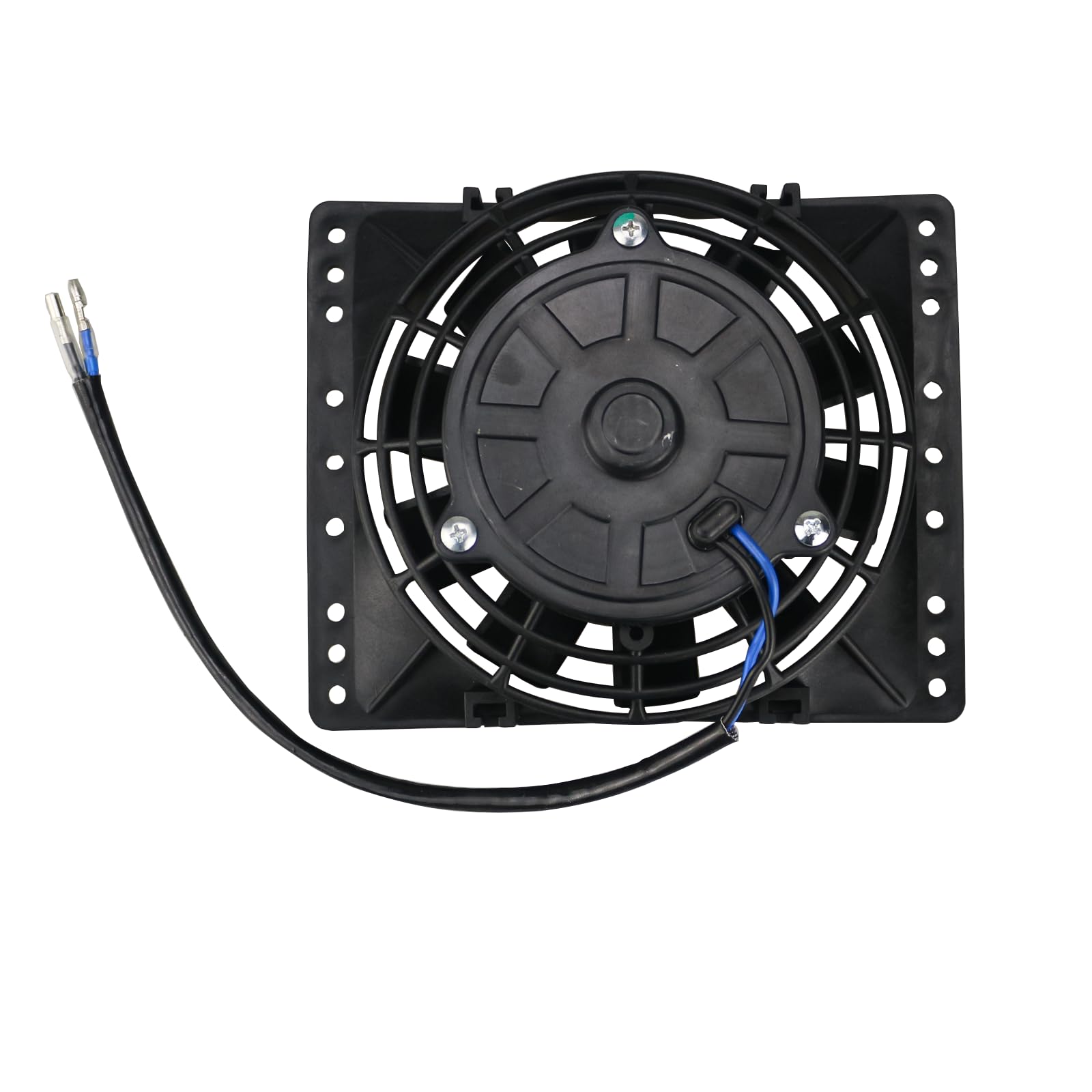 PRUNkuar fan mounted on radiator demonstrating improved coolant airflow