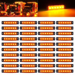 PSDRIQQ front view amber marker light showing clear lens for brighter visibility