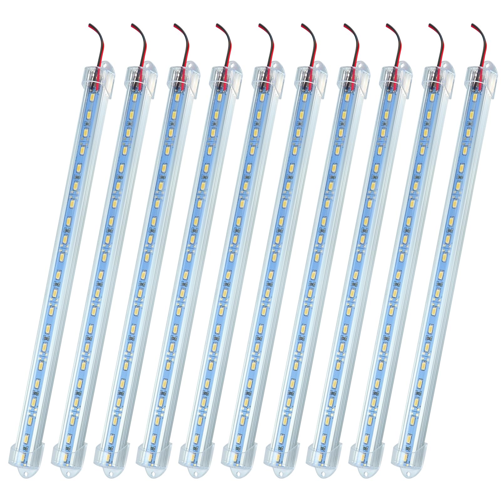 PSDRIQQ front view of ten DC12V LED bars showing compact kit and bright benefit
