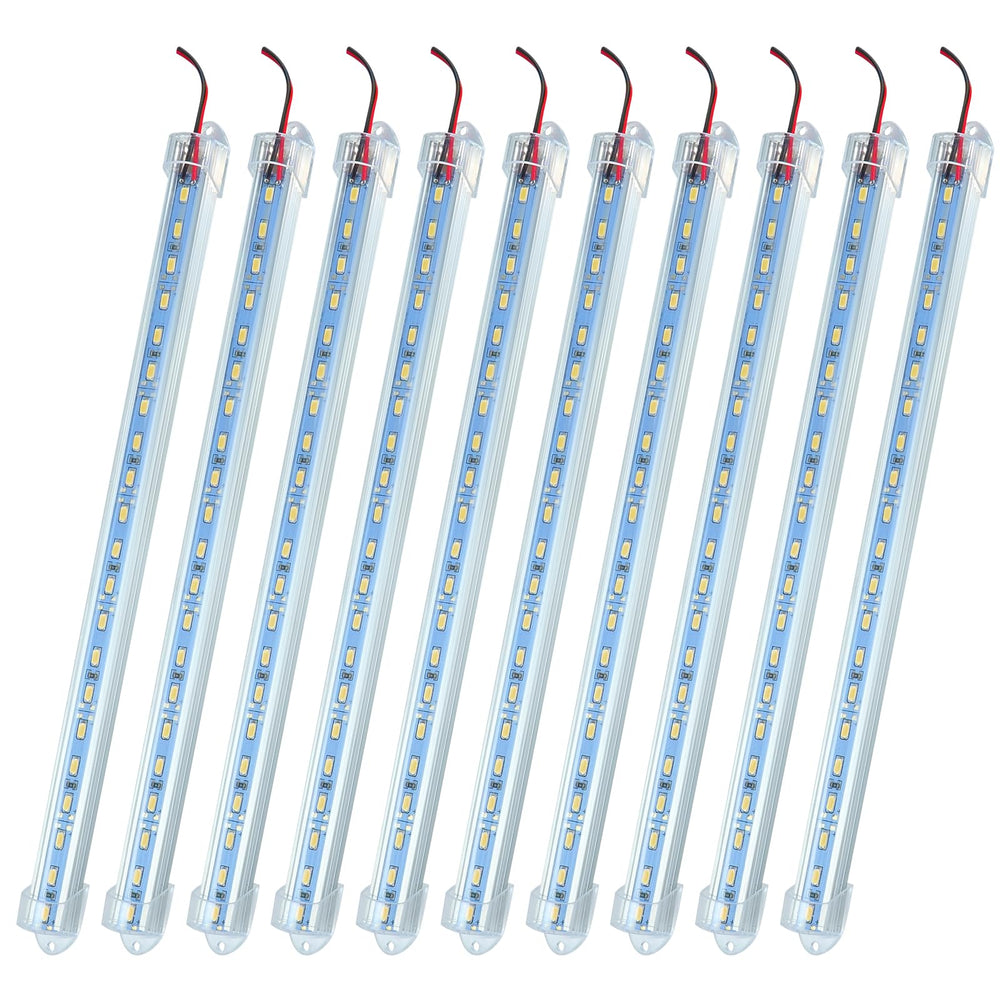 PSDRIQQ front view of ten DC12V LED bars showing compact kit and bright benefit