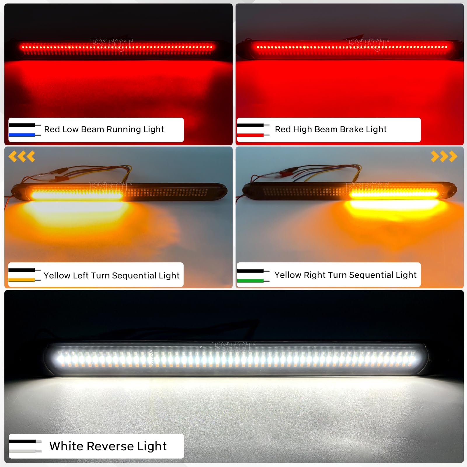 PSEQT close-up of LED array highlighting bright LEDs and long-lasting illumination