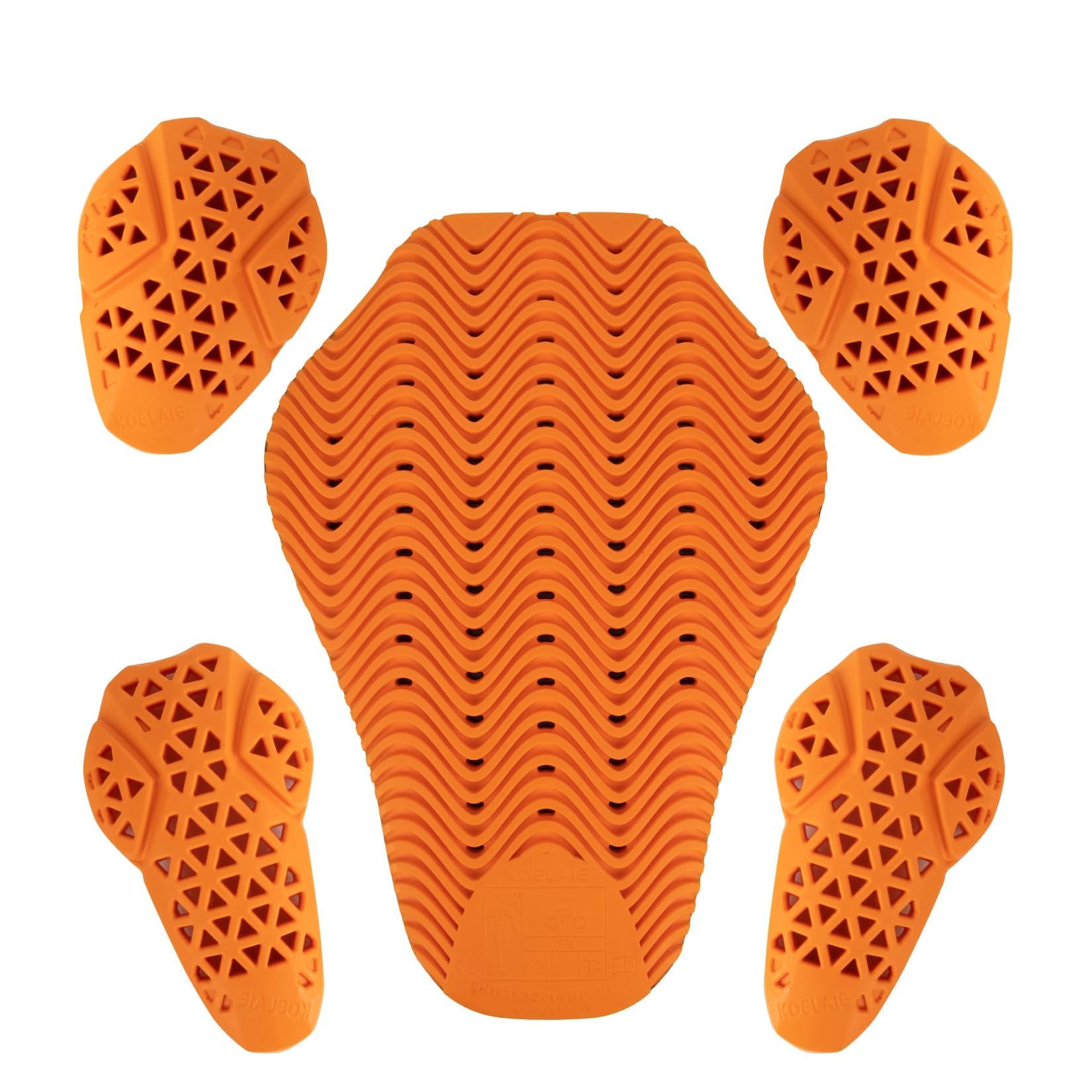 PSLER back protector front view showing coverage and certified protection