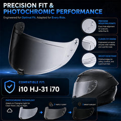 PSLER visor mounting points aligned to helmet showing easy installation
