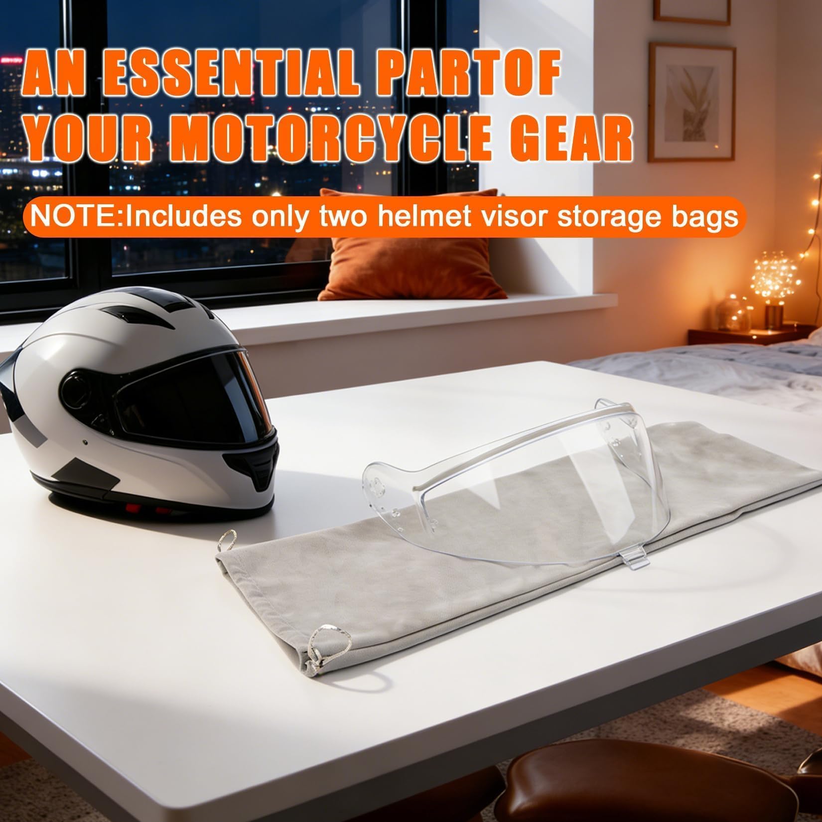 PSLER visor sleeve tucked in motorcycle bag showing travel-ready protection