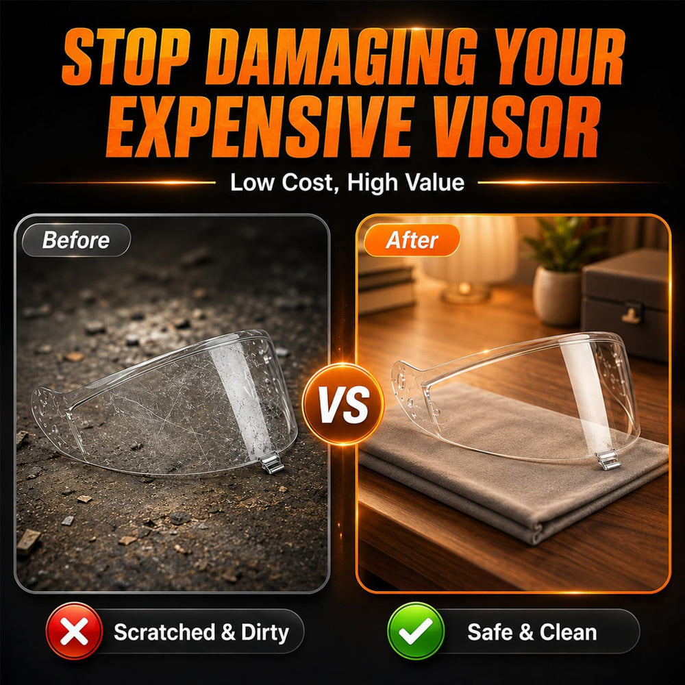 PSLER visor partially inserted demonstrating fit and secure cushioning