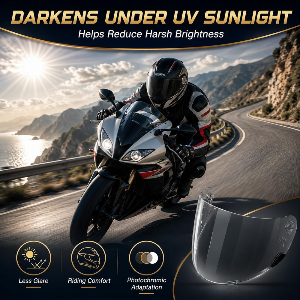 PSLER helmet with visor during daytime ride showing glare reduction benefit