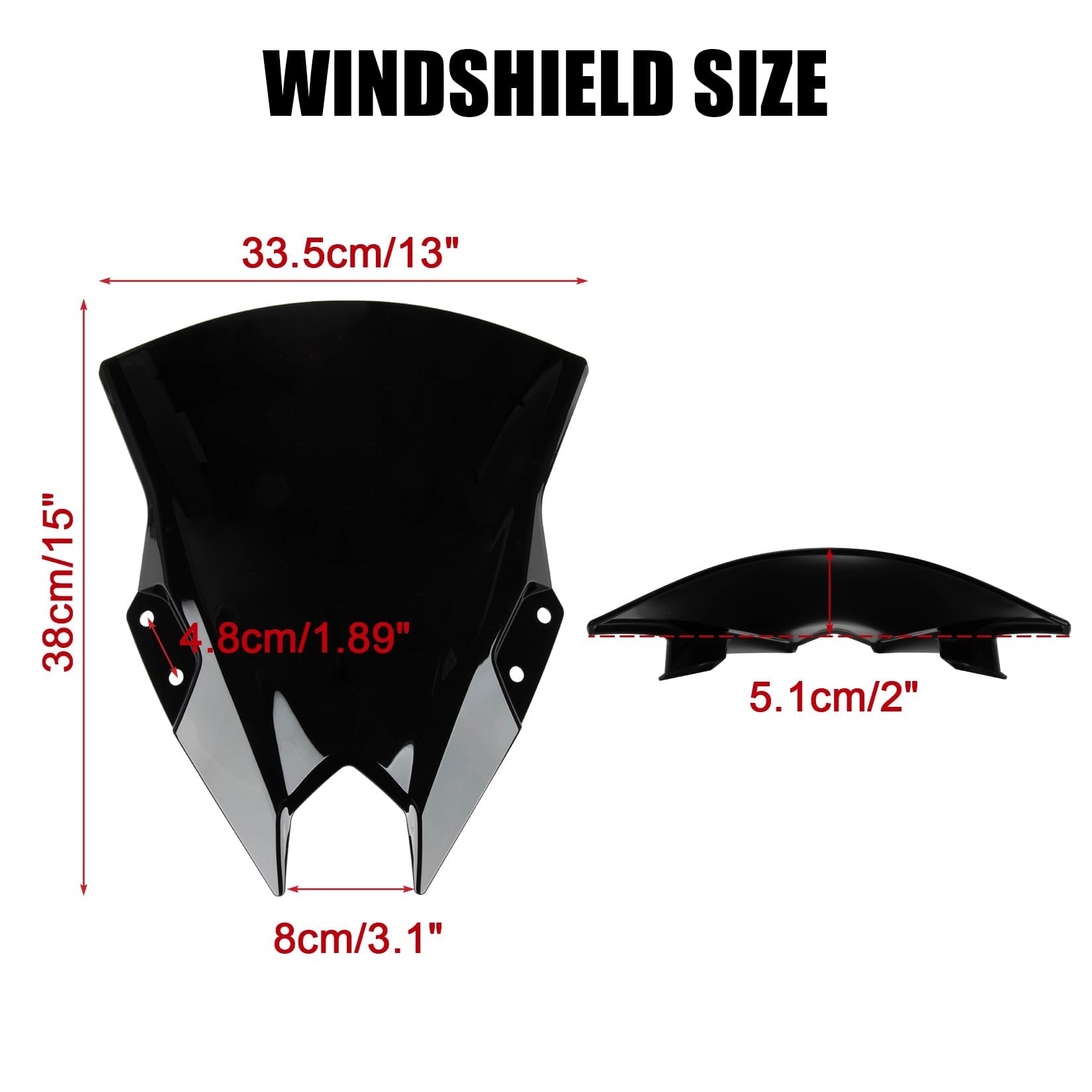 PSLER windscreen mounted on Ninja 500 demonstrating fitment and sporty appearance