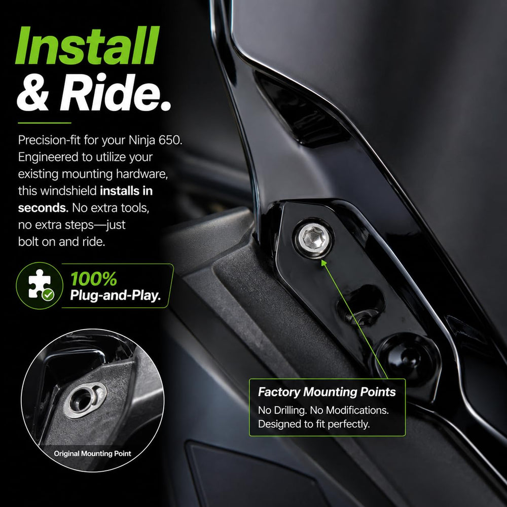 PSLER windscreen packaged with mounting-ready single windscreen included