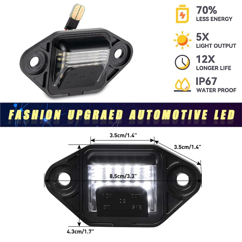 Puddle Light installed on Ford van rear, clearer license plate benefit