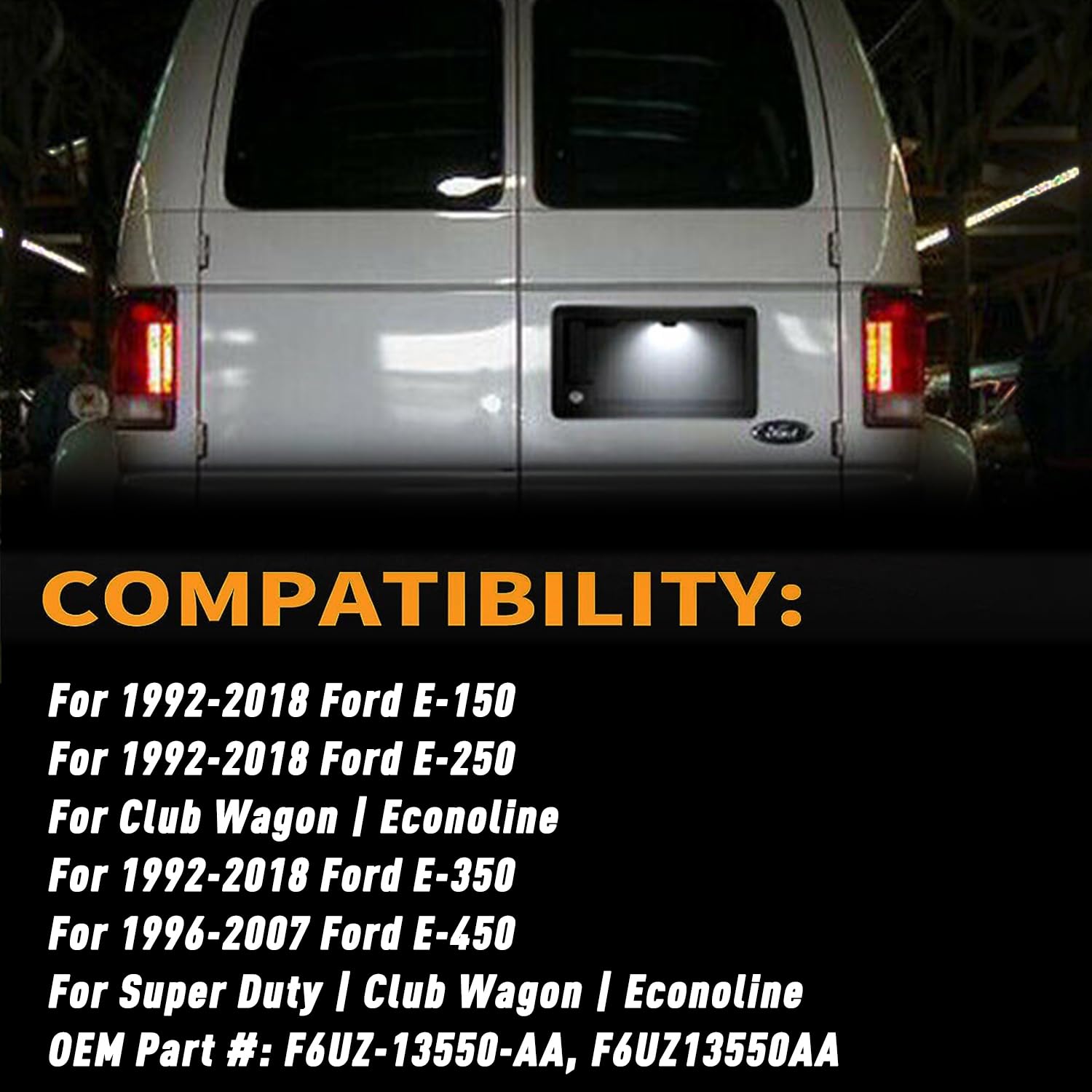 Puddle Light rear lamps on van at night, enhanced visibility benefit