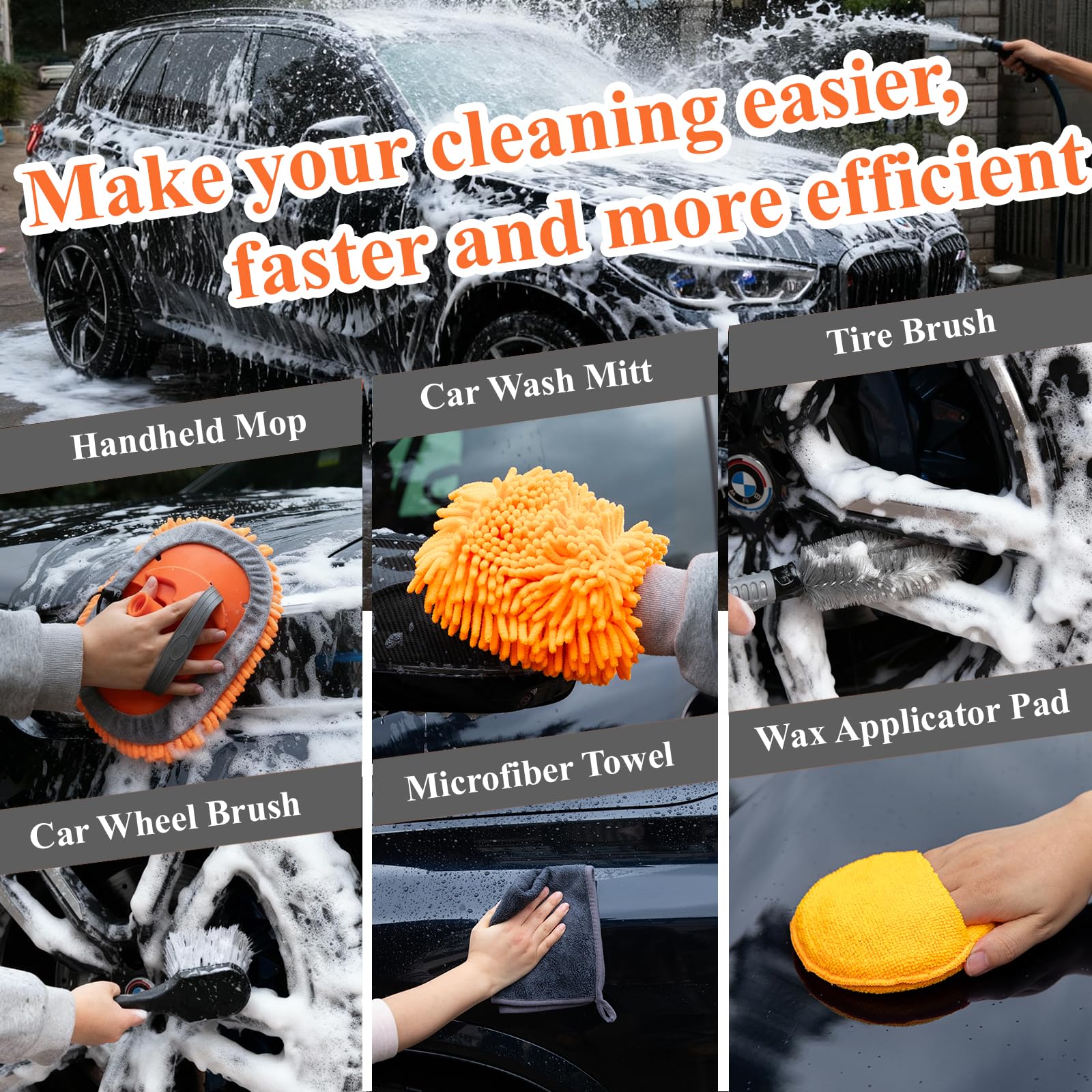 PuliKit 2-in-1 squeegee on windshield delivering streak-free glass