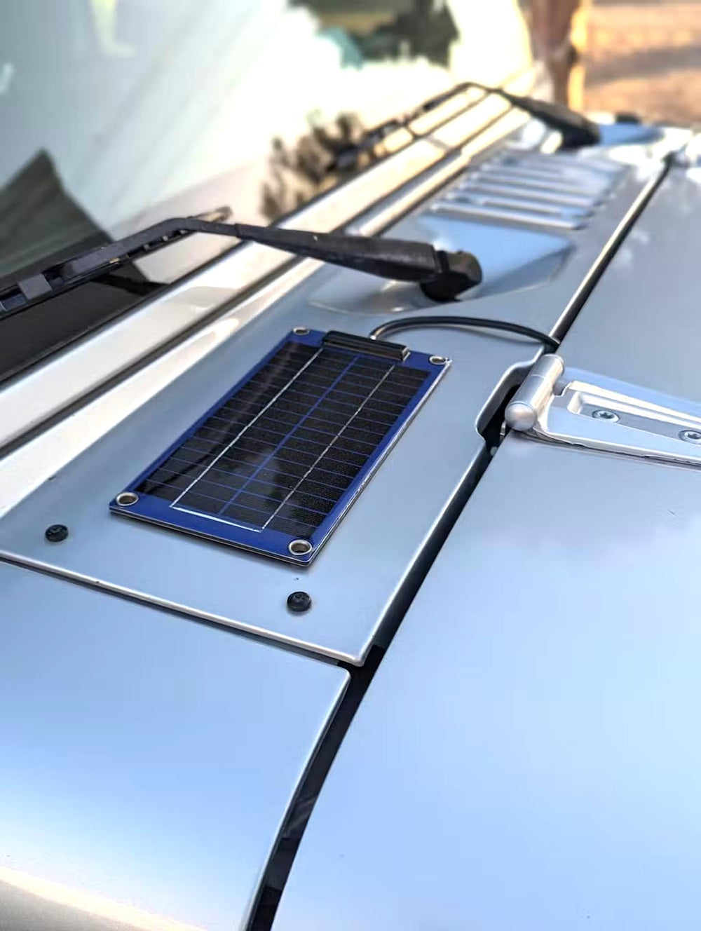 PulseTech SolarPulse shedding water in rain to show polyurethane protection and outdoor reliability