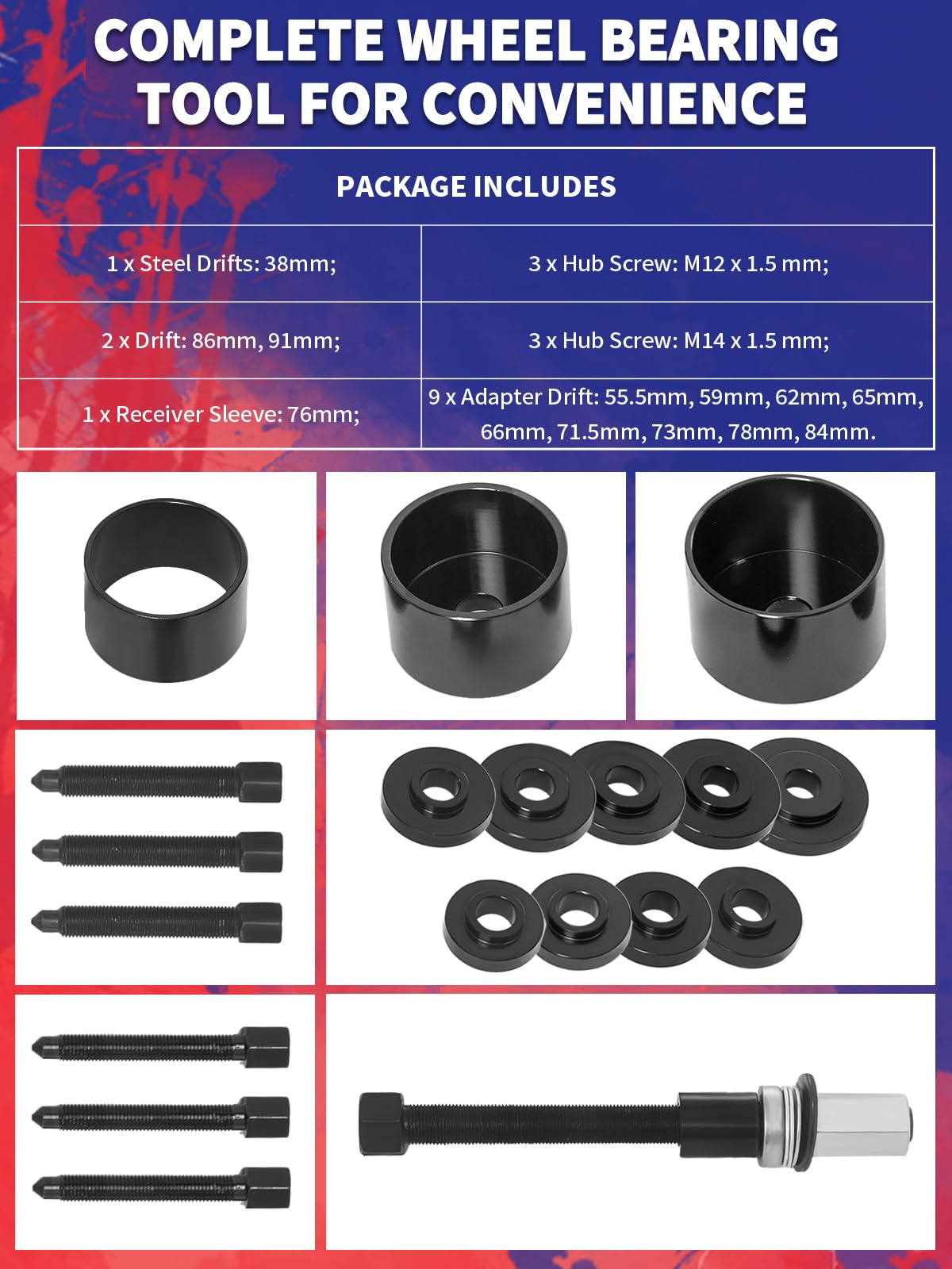 Punmew receiver sleeve detail illustrating secure bearing capture benefit