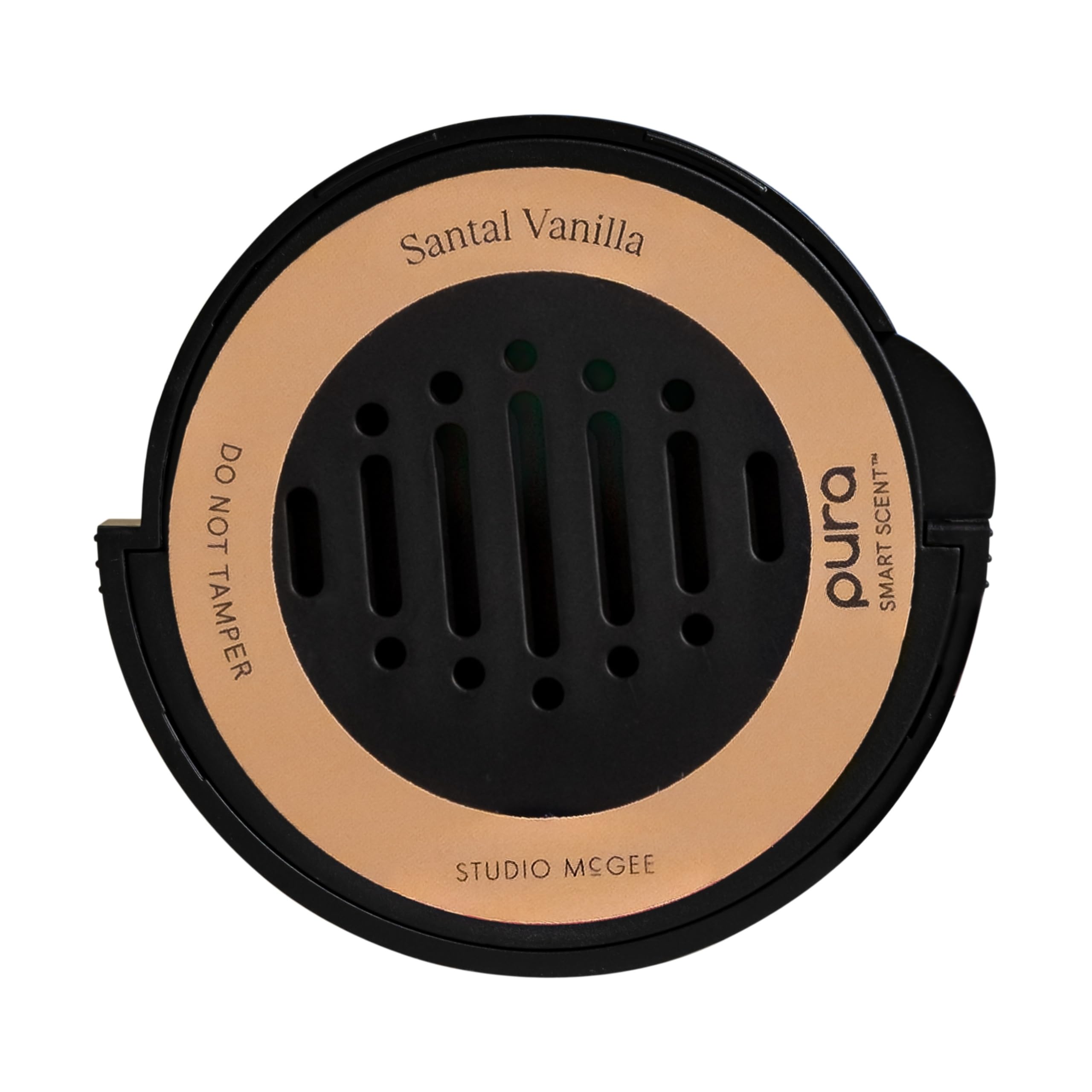 Pura front packaging showing Santal Vanilla and easy install benefit