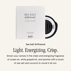 Pura Sea Salt Driftwood cartridge close-up highlighting easy installation benefit