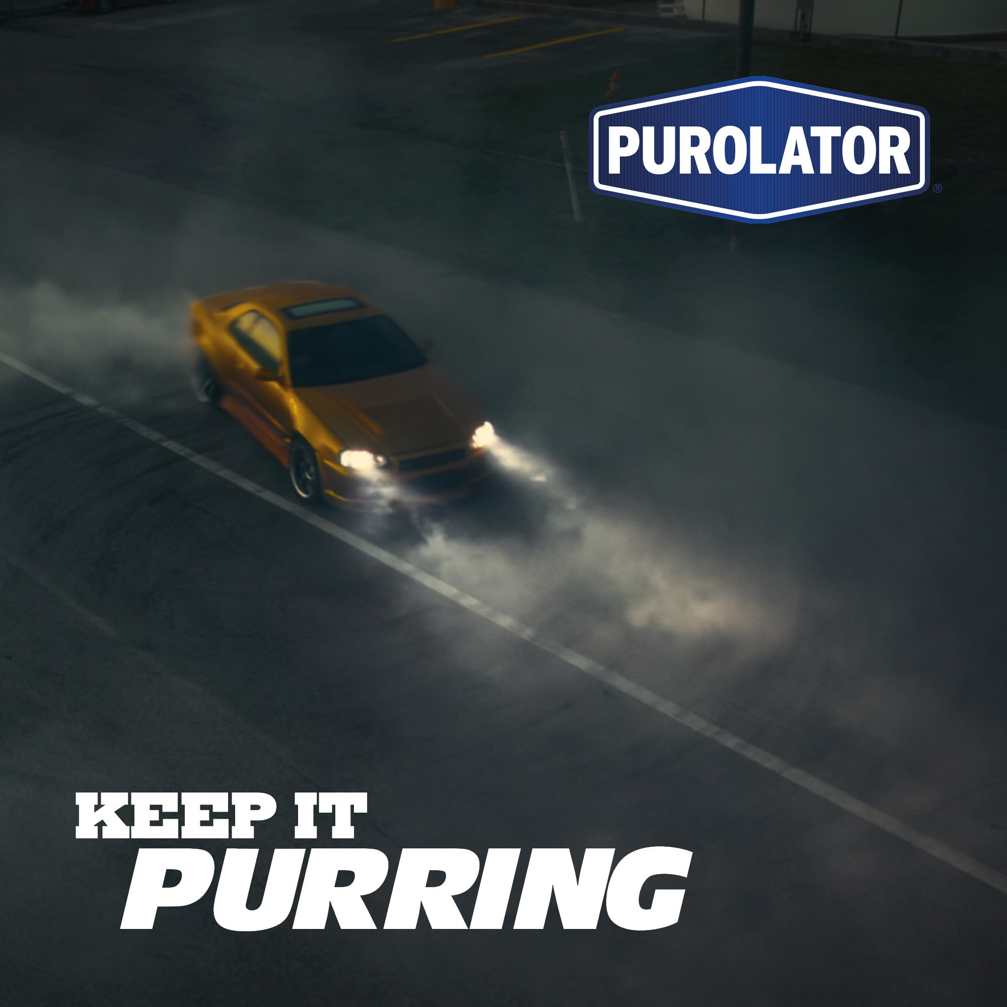 Purolator PBL12222 cutaway showing SmartFUSION synthetic media capturing contaminants for longer engine life