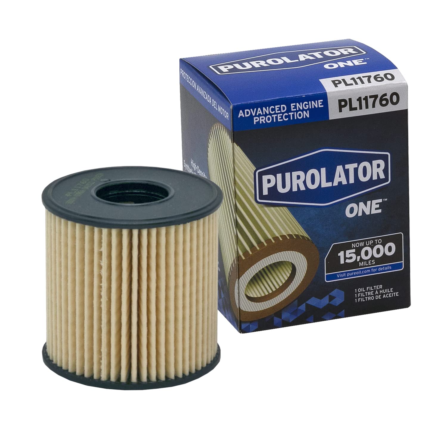Purolator PL11760 front view showing cartridge design and durable construction benefit