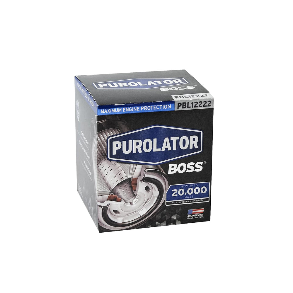 Purolator PBL12222 lifestyle shot beside pickup truck ready for towing and heavy-duty use on the road