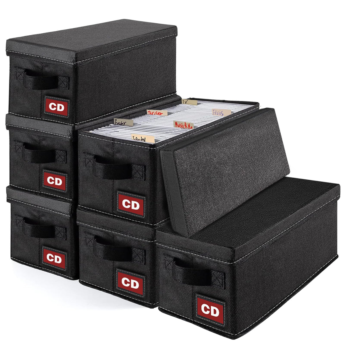 PUTNATRUE front view of 6-pack case set showing neat storage and capacity