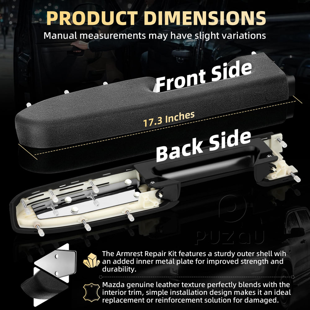 Puzau armrest in truck interior showing upgraded appearance and comfort
