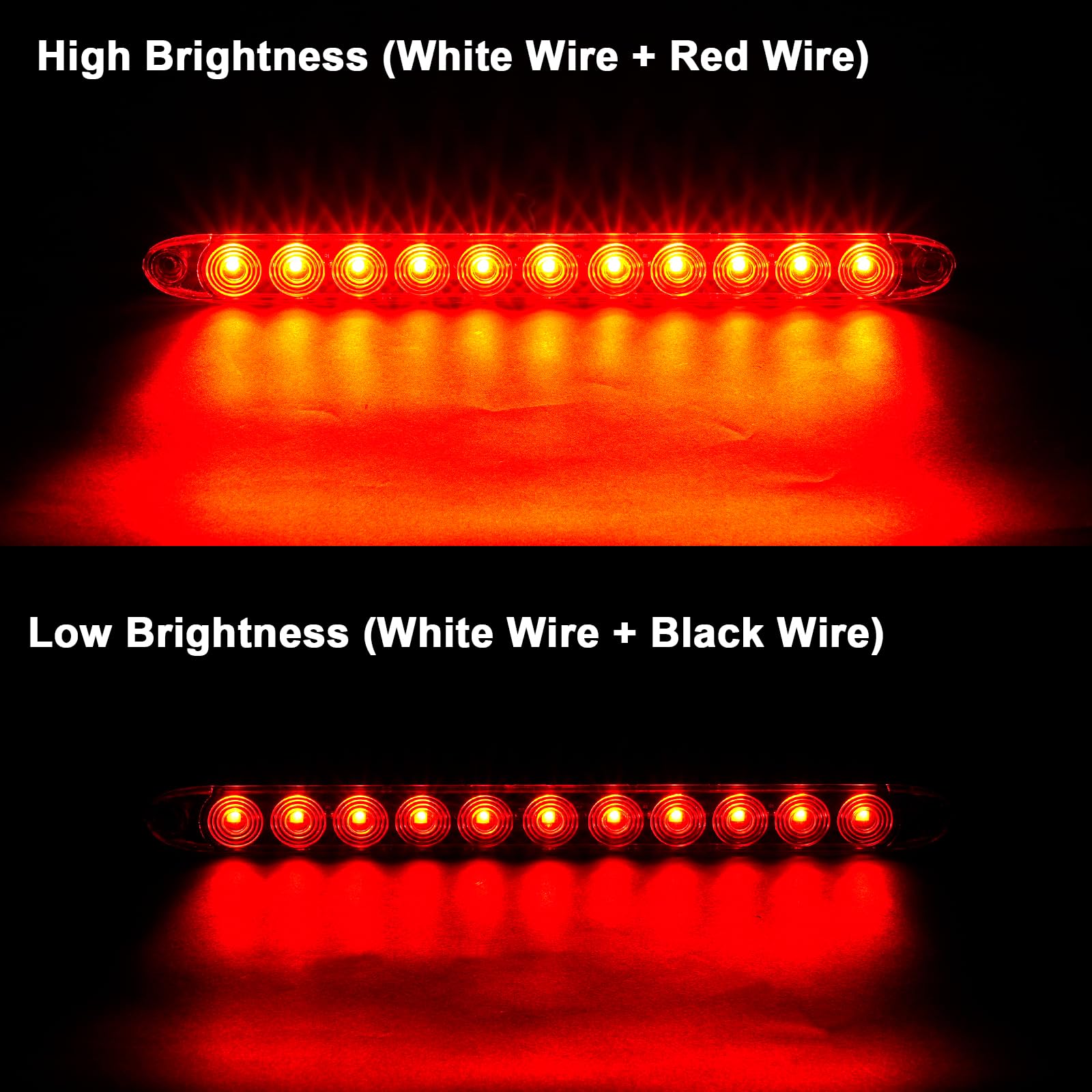 PVerandio close-up of clear lens and 11 LEDs highlighting improved visibility